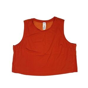Athleta Women Athletic Sleeveless Tank Top Size 2X Mesh Back Bright Orange